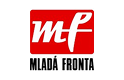 Barevné logo Mladé Fronty