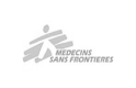 černobílé logo medicins sans frontiers